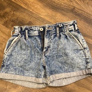Acid wash demin shorts